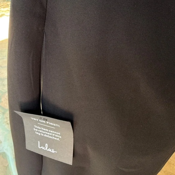 NWT Lulus Perfected Black Cowl Halter A-Line Mini Dress - Picture 8 of 8